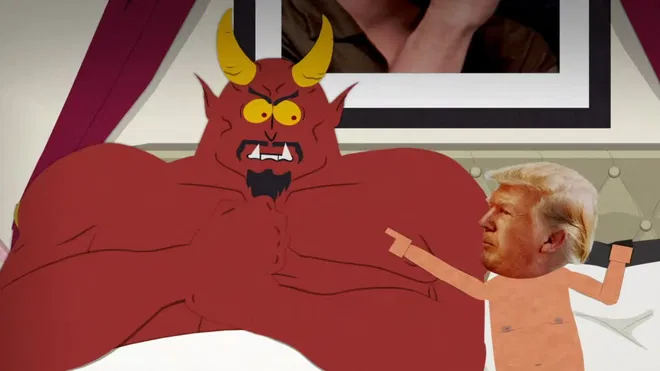 Satan and Donald Trump in South Park
